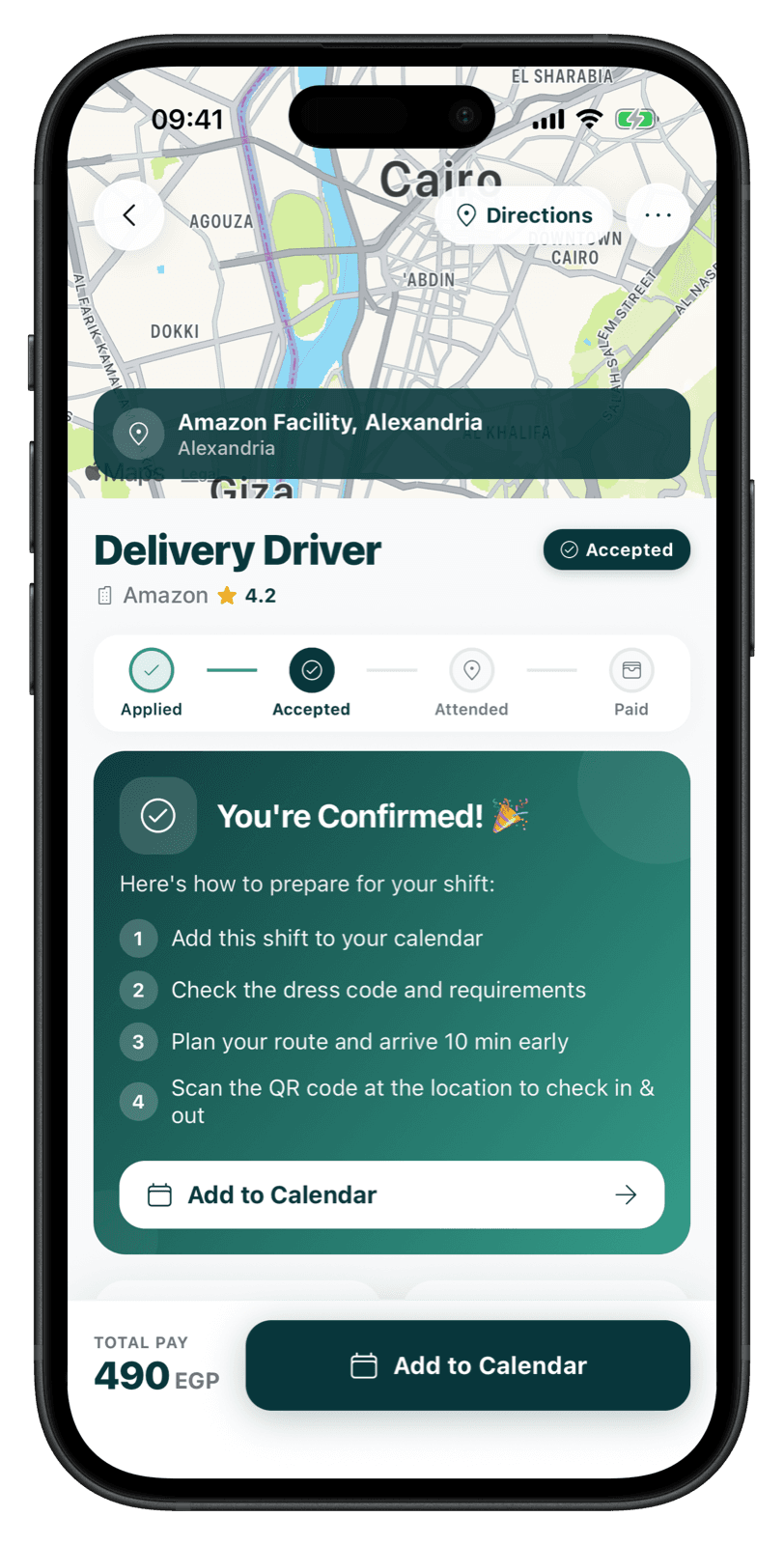 Track your shifts screenshot